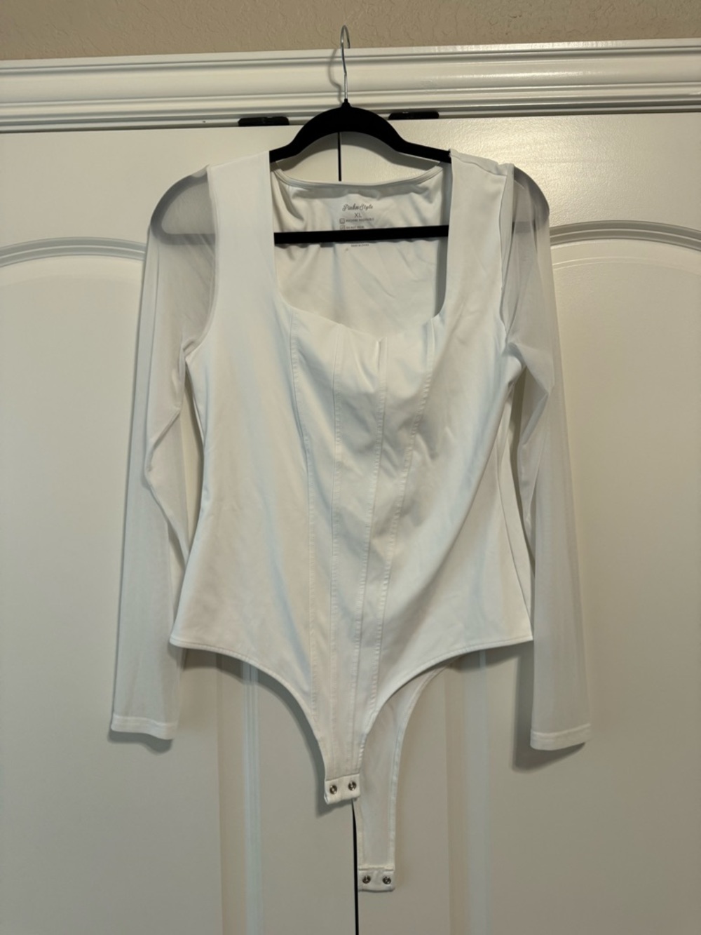 NWOT Sheer Long Sleeve Bodysuit